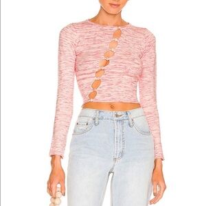 Kai Button Front Top in Pink- Superdown